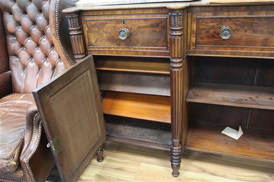 Attributed to Gillows of Lancaster. A Regency mahogany dwarf bookcase, W.6ft 10in. D.1ft 3in. H.3ft 1in.